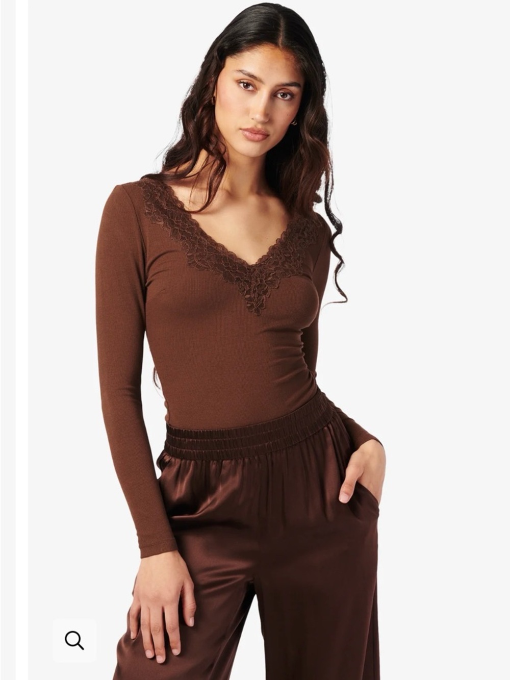 Cami Nyc ROONEY RIB KNIT TOP MALT ULTRA-STRETCH RIB KNIT